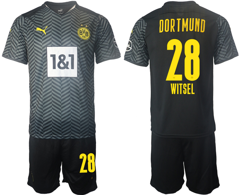 Men 2021-2022 Club Borussia Dortmund away black #28 Soccer Jersey